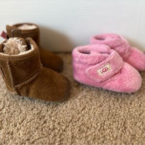 Two Pairs of UGG Baby Booties with